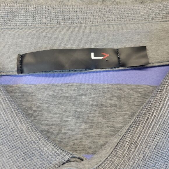 RLX Ralph Lauren Mens Polo XL Purple Gray Striped Golf Shirt BROADMOOR Logo - Picture 7 of 10